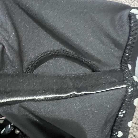 NWT! J.Crew Black White Polka Dots Ruffle Top Plunge Back Swimsuit Size US 10 - Picture 13 of 13